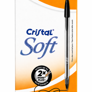 bic cristal soft colore nero confezione 50 penne