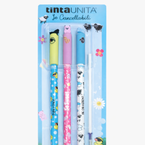 set di 3 penne cancellabili tintaunita® – “le cancellabili” blu