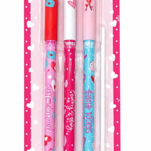 set di 3 penne cancellabili tinta unita® – blu “le cancellabili” love edition