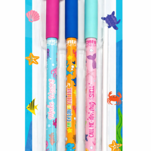 set di 3 penne cancellabili tinta unita® – blu “le cancellabili” ocean edition