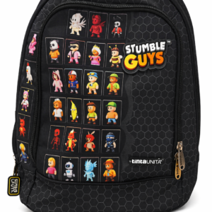zaino scuola stumble guys nero – tinta unita