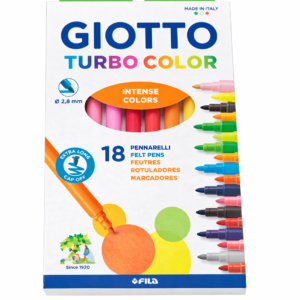 🖍️ GIOTTO Turbo Color – Set da 18 Pennarelli